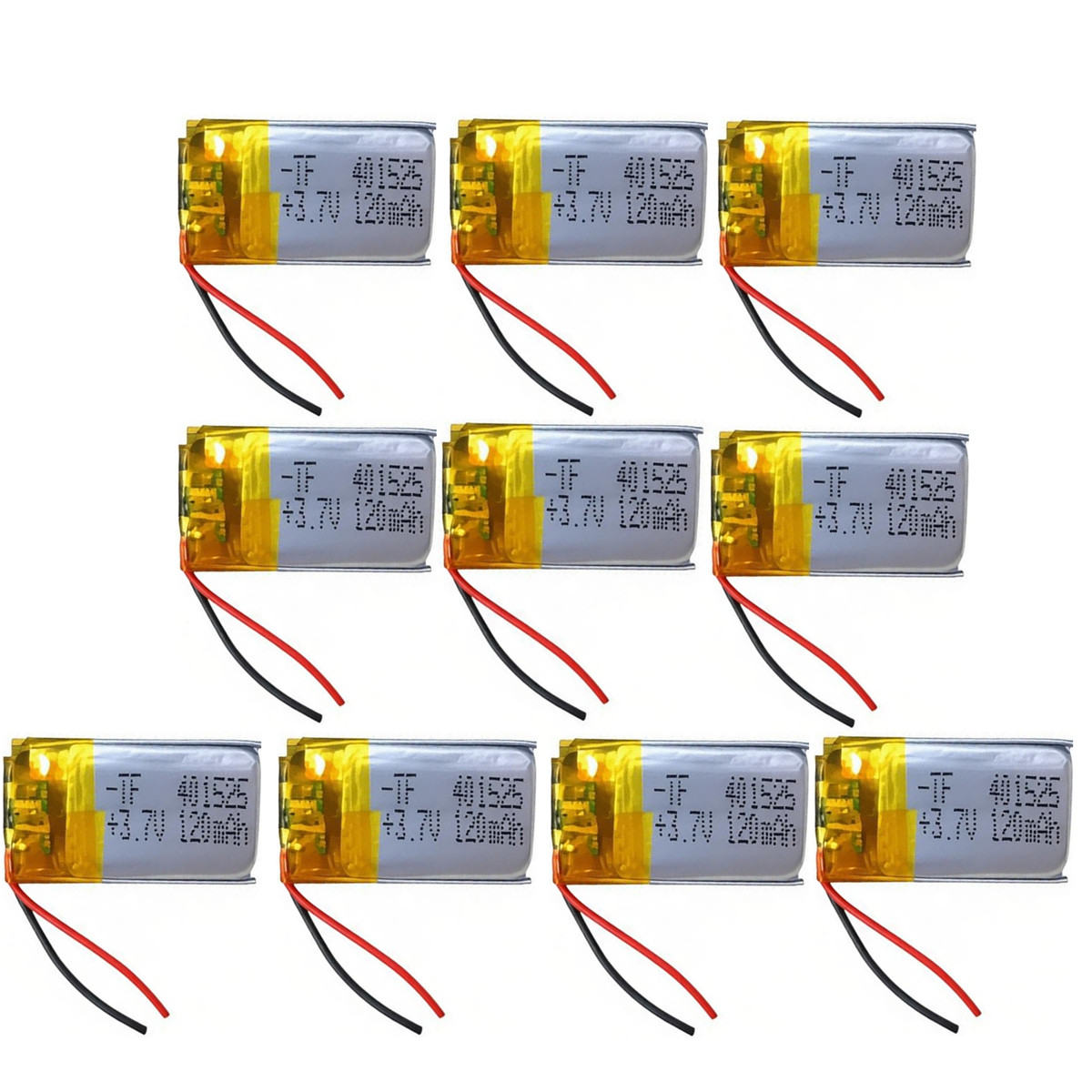 Smartwatch Headset - 10 個 3.7V 120mAh 401525 リチウムポリマー