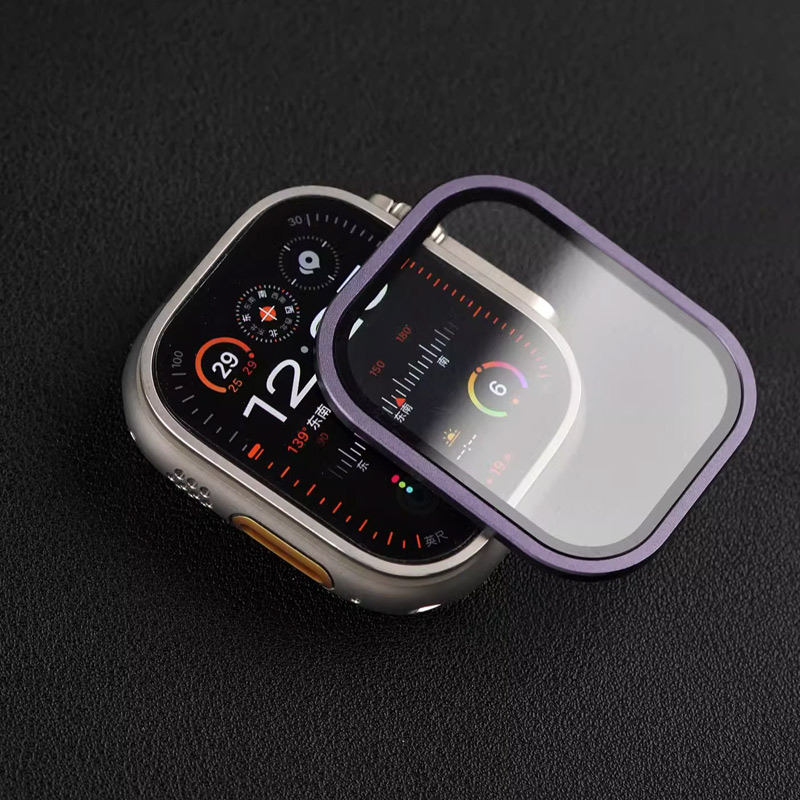 Smartwatch Case - Apple Watch Ultra 用強化ガラス 49mm チタンメタルフレーム