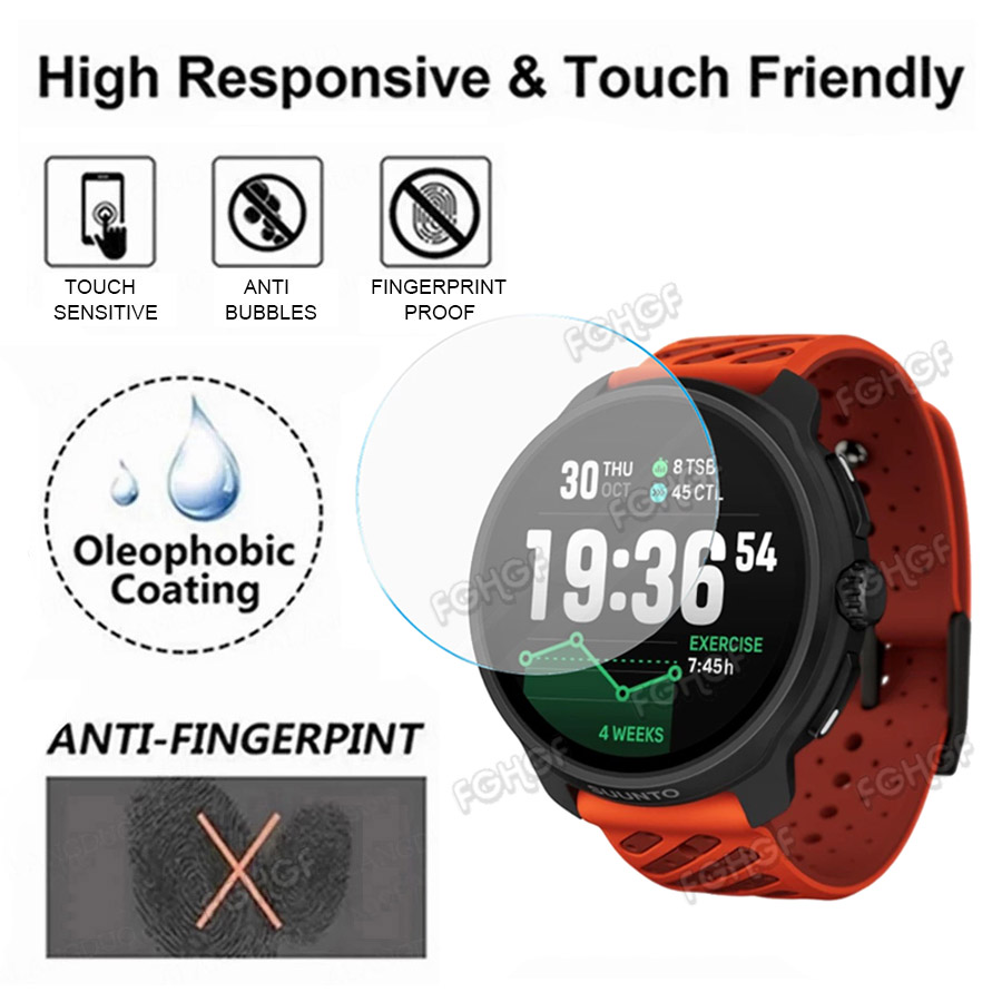 Garmin Smartwatch Accessories - 強化ガラス保護フィルムガードスントレース 2/レース S スクリーンプロテクターカバースントラン/オーシャンスマートウォッチアクセサリー