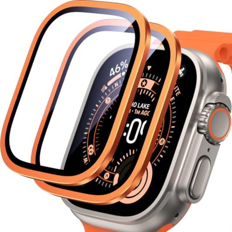 2 個の HD 金属強化ガラス Apple Watch Ul - Smartwatch Case のレビューと価格