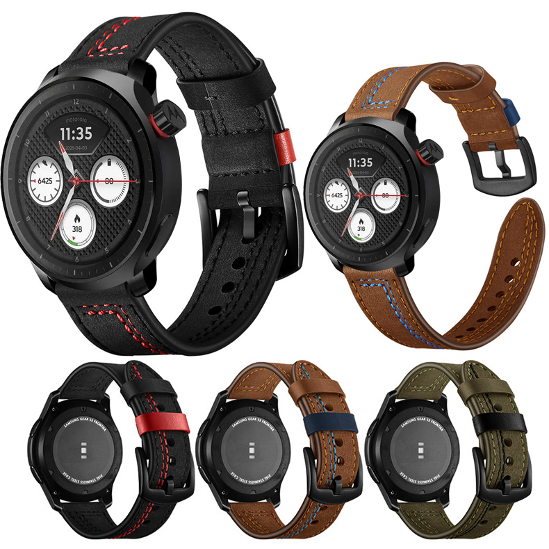 レザー時計ストラップ Motorola Moto Watch - Motorola Smartwatch Accessories のレビューと価格