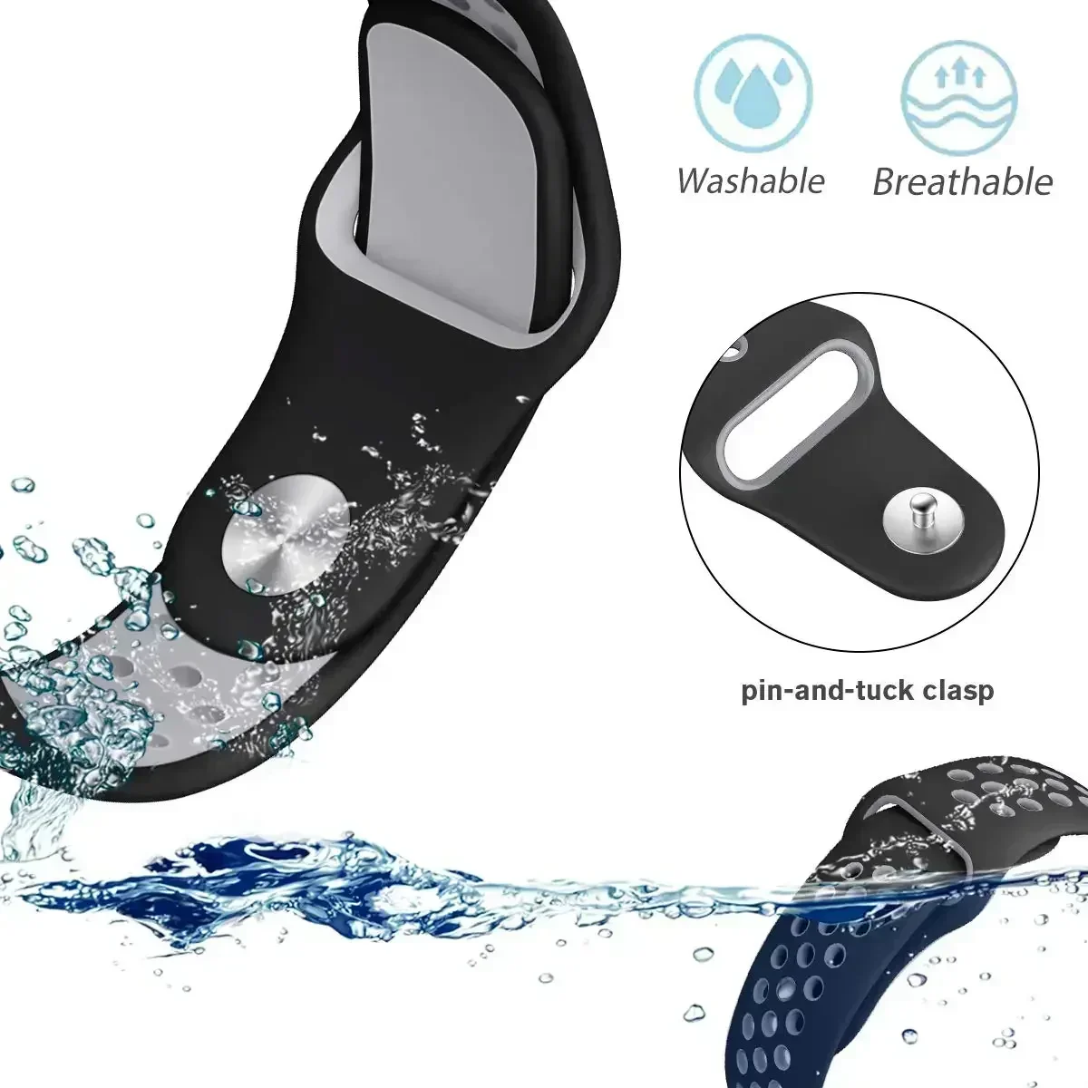 20 ミリメートル 22 ミリメートル通気性のあるツートンス - Motorola Smartwatch Accessories のレビューと価格