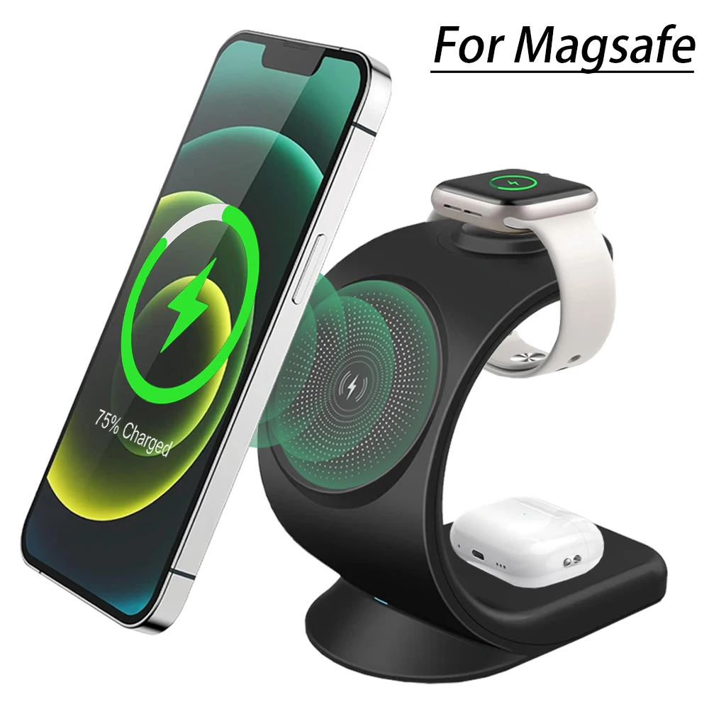 マグネット式ワイヤレス充電器 3in1 急速充電ステーション - Smartwatch Ac のレビューと価格