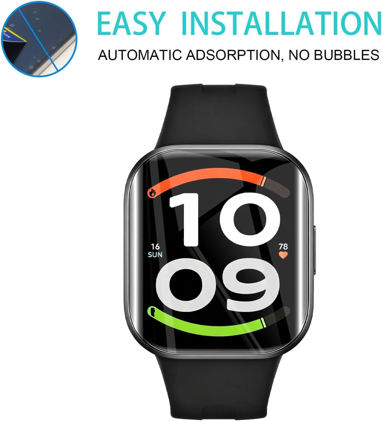 1-5枚入り ソフトハイドロゲルフィルム Xiaomi Re - Watch Face Protector のレビューと価格