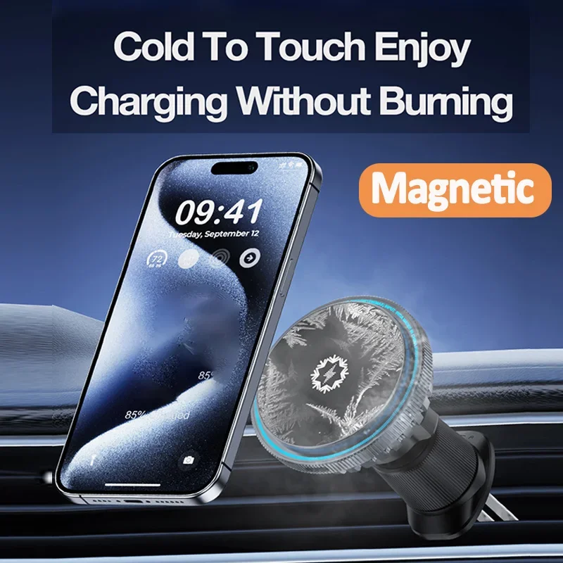 冷却機能付きマグネット式車載ワイヤレス充電器 エアコン吹き出 - Smartwatch Ac のレビューと価格