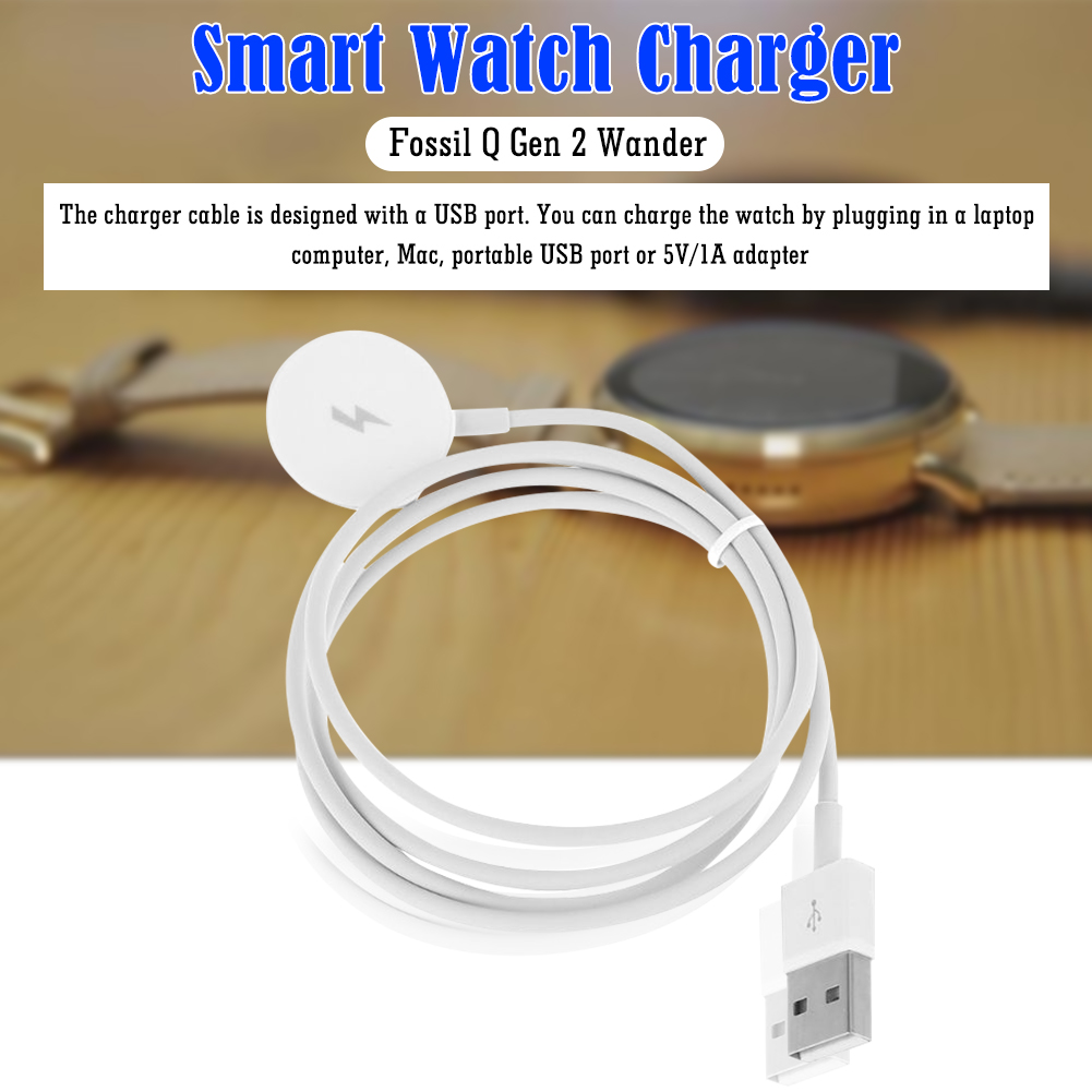 時計充電ケーブル USB 充電ドックケーブル 時計電源クレー - Fossil Smartwatch Accessories のレビューと価格